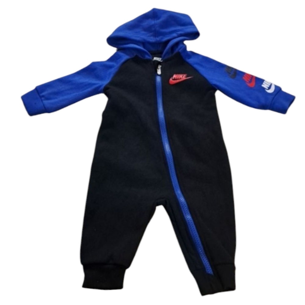 Nike Baby`s Futura Hooded Longsleeves Full Zipper One Piece Coverall Size 6M - Picture 7 of 10